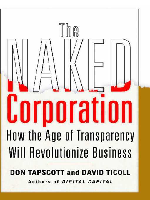 Title details for The Naked Corporation by Don Tapscott - Wait list